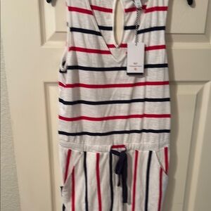 NWT Vineyard Vines Red and White Striped Jumpsuit/Romper Size XS
